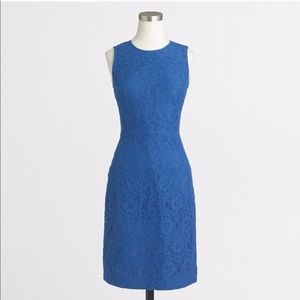 JCREW Factory blue lace A line dress.